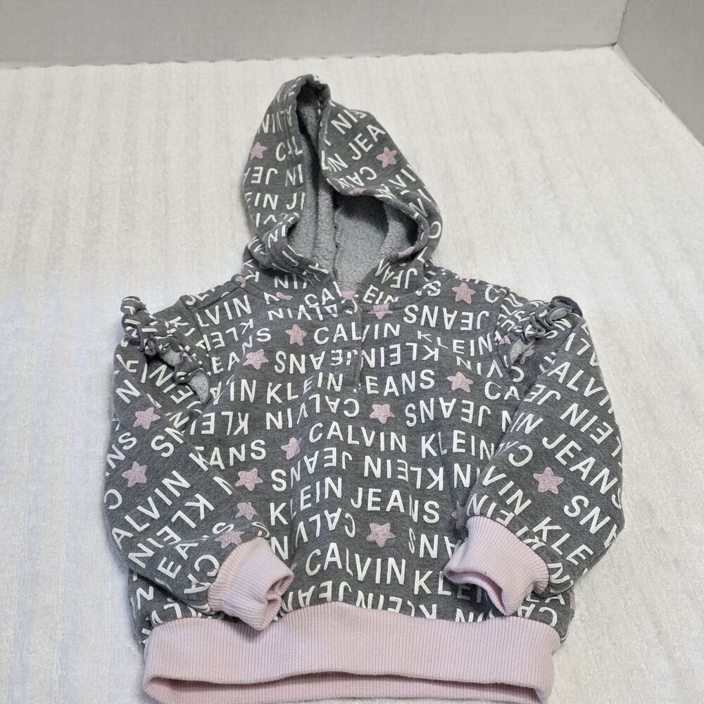 Calvin Klein Hoodie Jacket Grey Infants Size 18mo